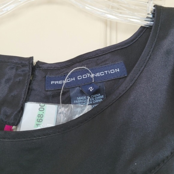 French Connection Silk Colorblock Cocktail Mini Dress Size 2 - Picture 8 of 11